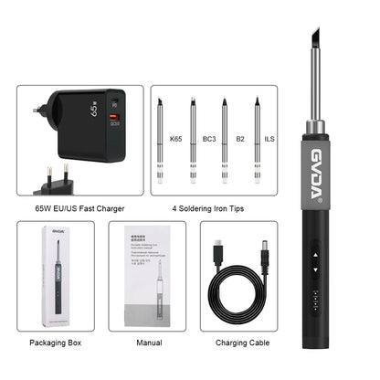 GVDA Electric Soldering Iron Welding Tool Ceramic Heater Welding Solder Rework Station Repair Heat Pencil Portable Soldering Pen