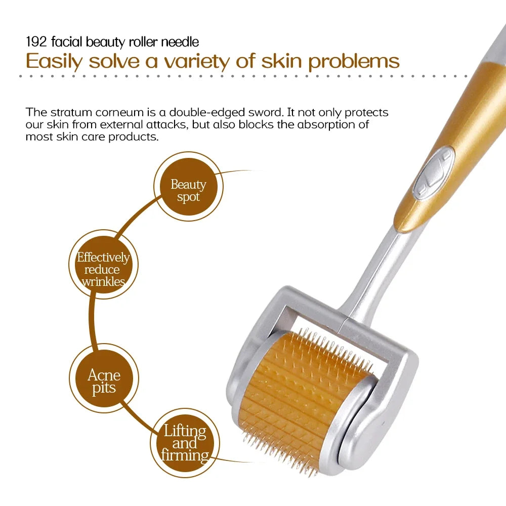 Dermaroller Derma Roller Micro Needles For Facial Beauty Hair Growth Wrinkles Remove Scars Tighten Skin Care Massage Roller Tool