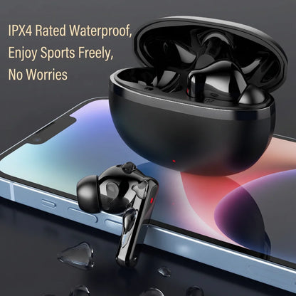 KaiAqua Original Noise-Cancelling TWS Earbuds Bluetooth Lightweight Enhanced Sound Comfort Fit IPX5 Waterproof Sports Daily Use