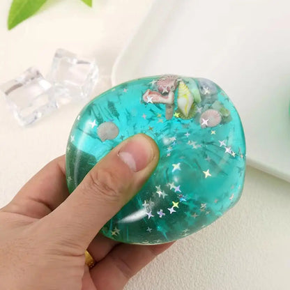 Upgrade Squishy Ocean Blocks Stress Balls Autism Sensory Toys Stress Anxiety Relief Fidget Toys Maltose Water Ball Gifts Bulk