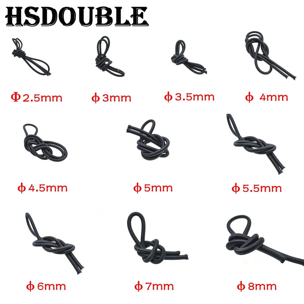10 Meters Strong Elastic Rope Bungee Shock Cord Stretch String for DIY Jewelry Making Outdoor Project Tent Kayak Boat Backage