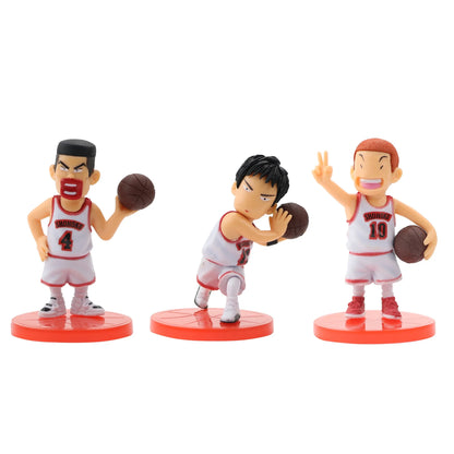 Slam Dunk Q Edition Five Piece Set Sakuragi Hanamichi Ryukawa Maple Shobei Basketball Team Doll Handmade Ornament Car Decoration