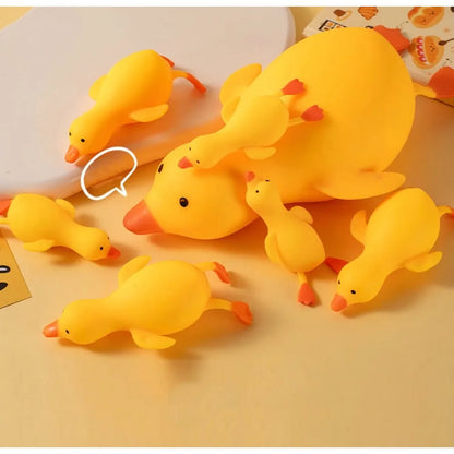 Cute Soft Duck Goose Squishy Toy Stretchable Squeeze Stress Relief Decompression Fidget Toy for Kids Adults Best Friend Gift