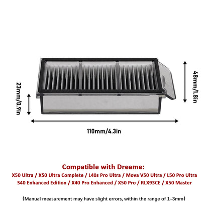 For Dreame Main Side Brush Hepa Filter Mop Rags Dust Bag X50 Pro/X50 Ultra/X50Master/L40S Pro Ultra/L50 Pro Ultra/MOVA V50 Ultra