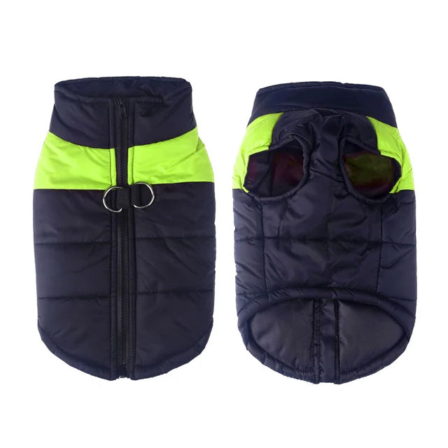 Warm Winter Dog Jacket For Winter Padded Pet Vest Coat For Small Large Dogs Waterproof Pets Clothes With D-ring Golden Retriever