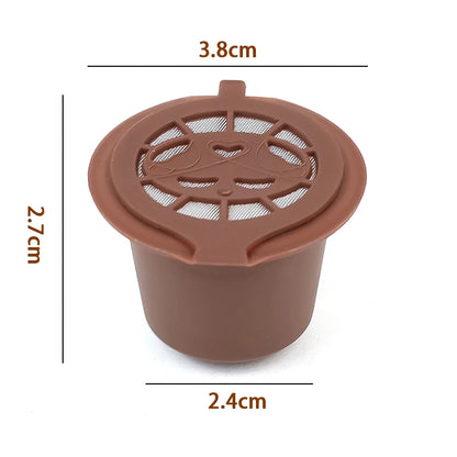 3/6PCS Refillable Reusable Nespresso Coffee Capsule Reutilisable Nespresso Pods with a Spoon a Brush