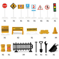 Set of 24 road signs