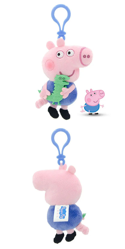 12cm Genuine Peppa Pig Plush Pendant Children's Toy Kawaii Peppa George Cartoon Anime Plush Key Chain Backpack Pendant Kids Gift