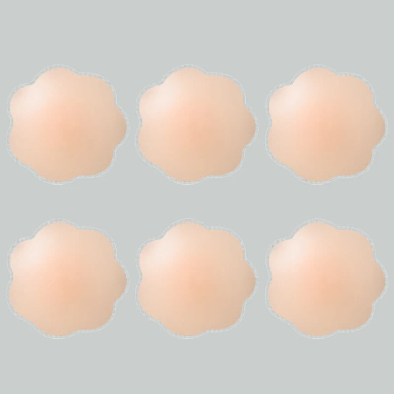 2/6/10 Reusable Silicone Nipple Patches, Seamless Self-adhesive Anti Protrusion Nipple Patches, Women's Underwear Accessories