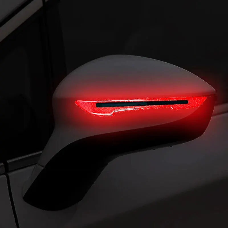 Reflective Stickers Warning Strip Tape Traceless Protective Car Sticker Warn on Car Rearview Mirror Exterior Auto Accessories