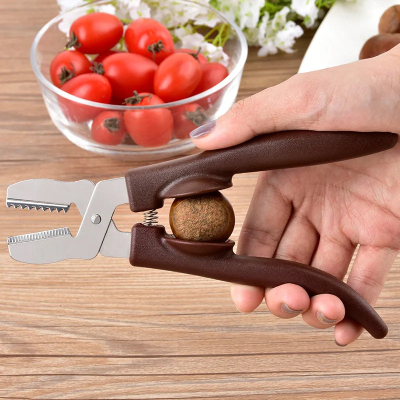 Stainless Steel Chestnut Clip Multifunctional Walnut Plier Chestnut Cut Scissors Walnuts Nuts Opener Clip Kitchen Gadgets
