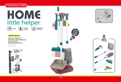 Pretend Play Cleaning Set and Sanitation Simulation Broom Vacuum Cleaner Tool Toy for Boys Girls Children's Cleaning Tool Toys