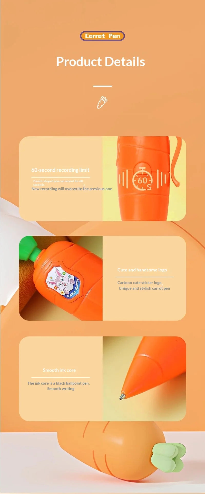 Disney Animation Zootopia 2 Judy Rabbit Police Officer Nick Carrot Recorder Props Can Write And Record Cute Toy Gift For Student