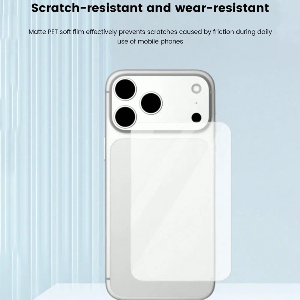 NNBILI 2pcs/Set Matte Base Lens Film + Matte PET Back Film For IPhone 17 Pro Max/17 Pro/17 Phone Accessories Minimalist Design
