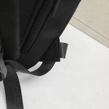 Large Capacity Solid Color Student Backpack Junior and High School Simple Black Travel Backpack