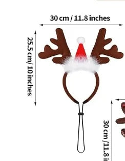 Christmas Decoration Pet Headwear Party Dress Up Antlers Hair Hoops Pet Supplies Christmas Hat Headbands Dog Elk Hair Hoops