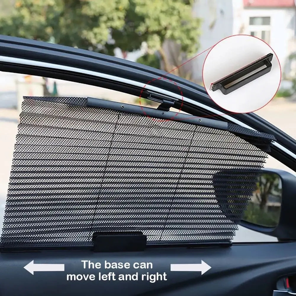 1PCS Car Side Folding Sunshade Retractable Car Front/Rear Window Sunshades Mesh UV Protect Curtain Foldable Auto Truck SunShield