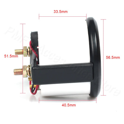 Vehicle Meter 12V Automobile Car Gauge 2" 52mm Water Temp Oil Temp Oil Press Fuel Volts Oil press kg Ammeter Gauge Black Shell