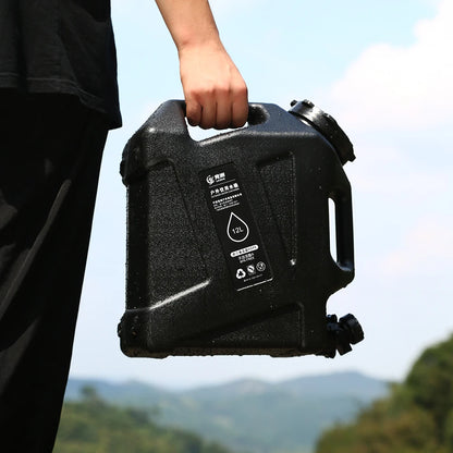10/12L Outdoor Water Bucket Large-Capacity Portable Camping Water Bag Container with Faucet Driving Water Tank for Picnic Hiking