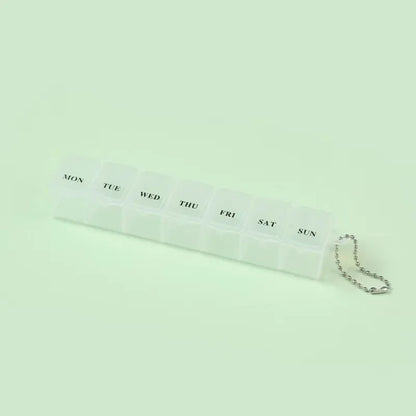 Mini Portable Transparent Medicine Box Waterproof Week-long Day-of-the-week Divider Small Pill Organizer Rectangle