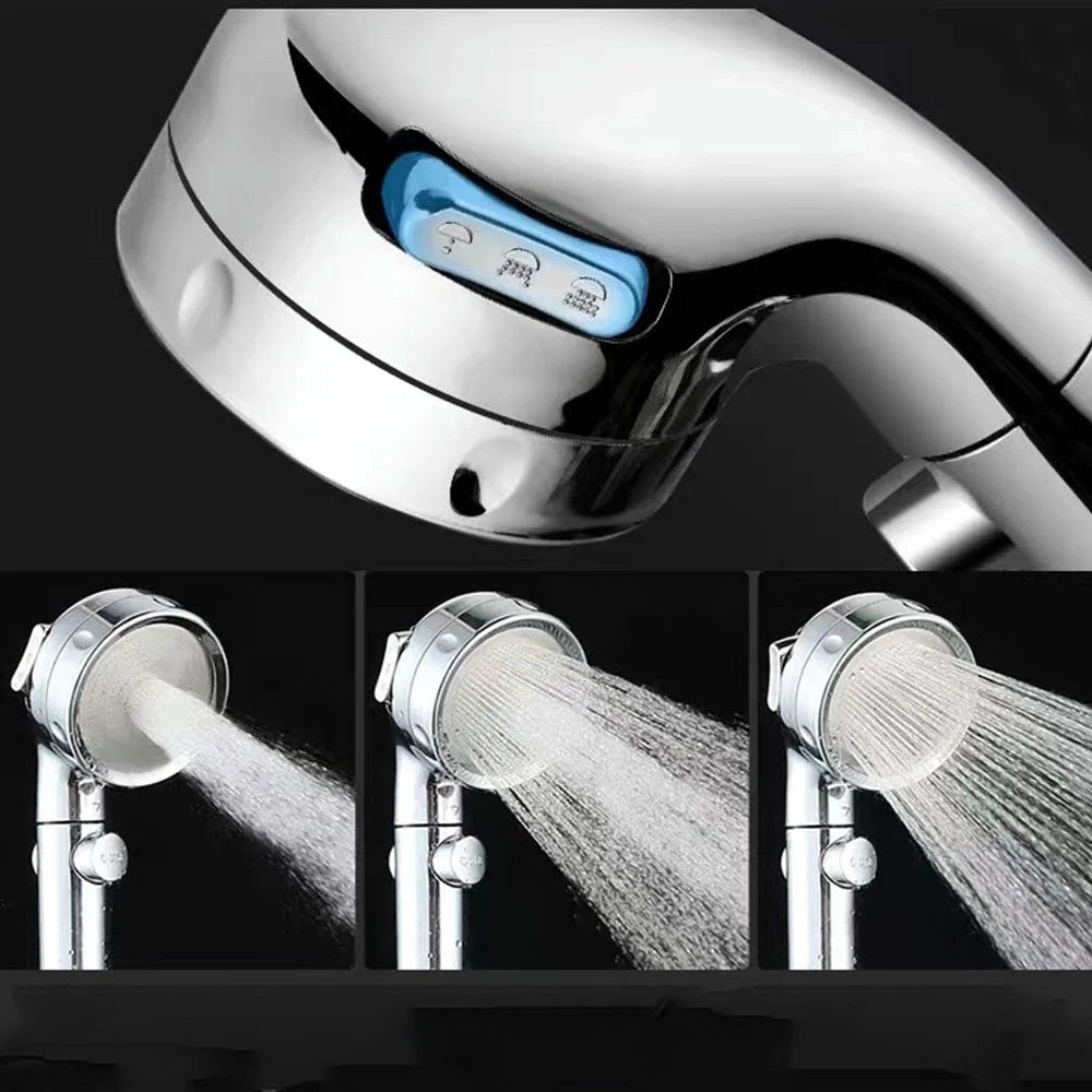 New 3 Modes Adjustable Bath Shower Head High Pressure Rain Water Saving Luxury Home Hotel Sprayer Faucet Bathroom Shower Head