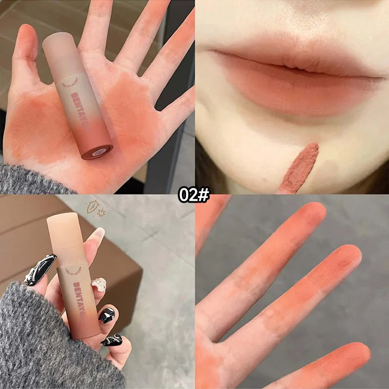 BENTAYGA Autumn Velvet Lip Mud — Matte Finish, Skin-Tone Enhancing Lip Tint, Versatile Nude Makeup, Budget-Friendly for Students
