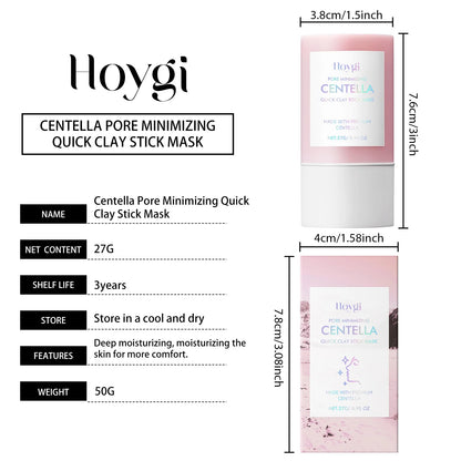 Centella Clay Stick Mask Pore Minimizing Quick Moisturizing Soothing Facial Brightening Face Mask Skin Care 27g