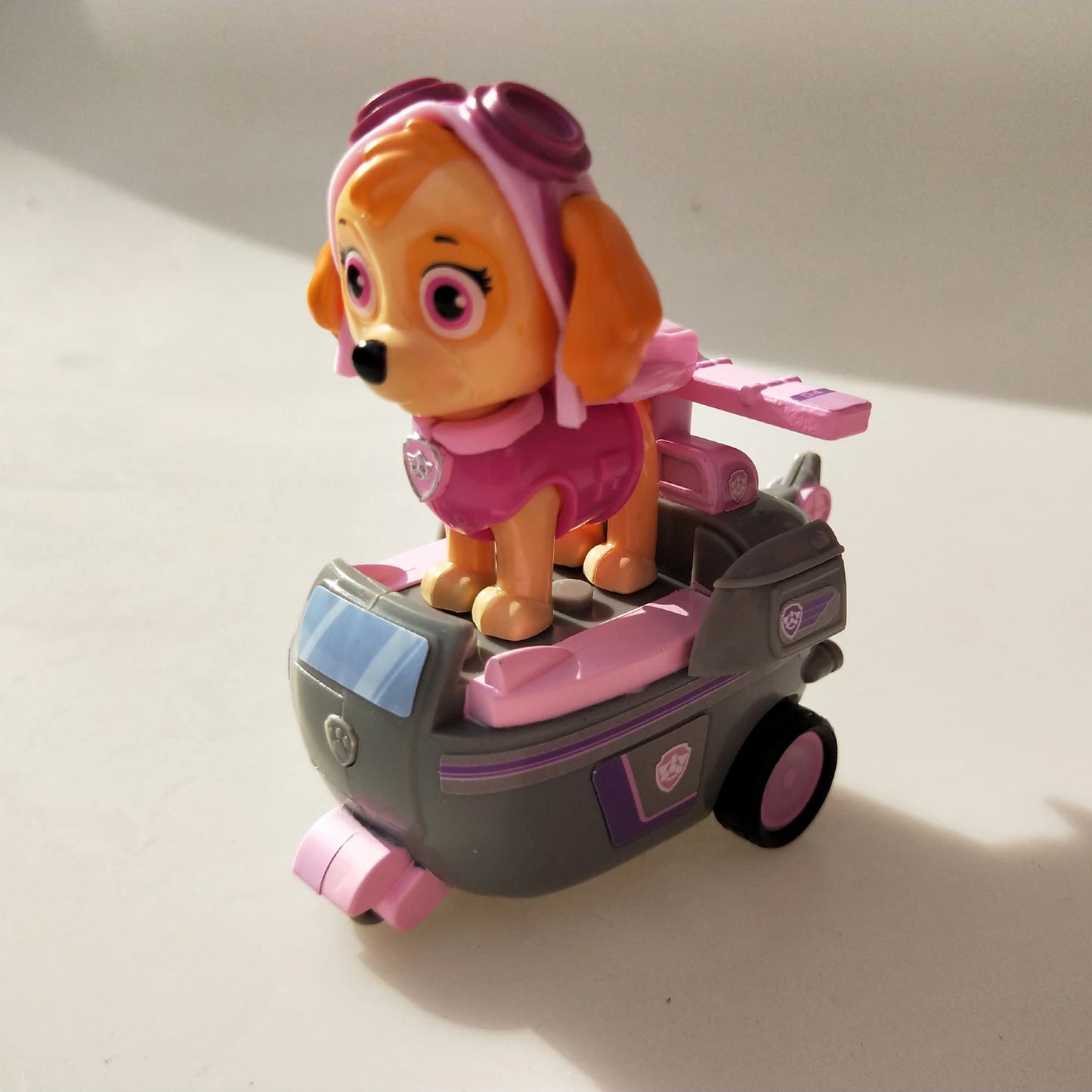 4PCS/SET Genuine Paw Patrol Vehicle Chase Skye Marshall Rubble Pull Back Cars Playset Action Figure Children Toys Birthday Gifts