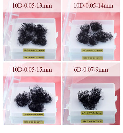 Song lashes Promade Fans 3D-10D07Pointy base loose fans Sharp thin root Korea PBT material 500 Fans Eyelash Extensions Choice