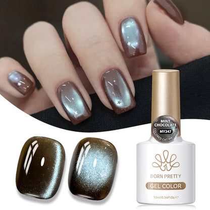 BORN PRETTY 10ml Brown Purple Black Red Cat Magnetic Gel Polish Manicure Soak Off UV Gel Nail Art Varnish Autunm Winter Nails