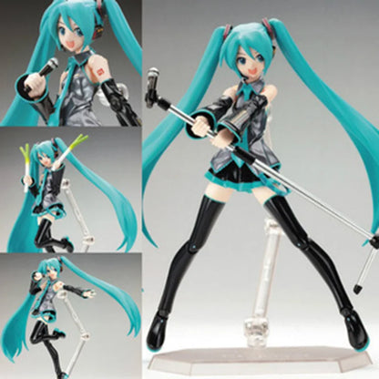 Anime FIGMA Hatsune Miku Action Figures Movable Joints Contain The Props Desktop Decoration Collection PVC Model Toys Kids Gifts