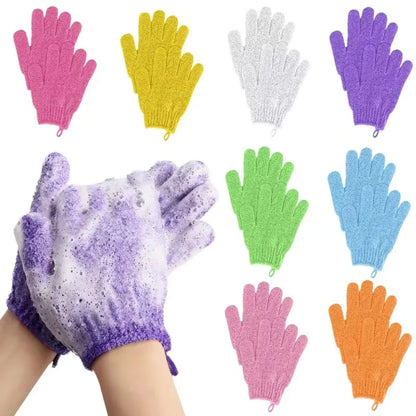 1/2/3pairs Exfoliating Bath Gloves Double Sided Bath Gloves For Beauty Spa Massage Skin Shower Scrubber Bathing Accessories