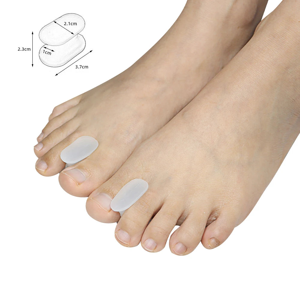 Pexmen 2/4Pcs Toe Spacers Separators Bunion Corrector Gel Toe Protector for Straightening Overlapping Toes for Men and Wom