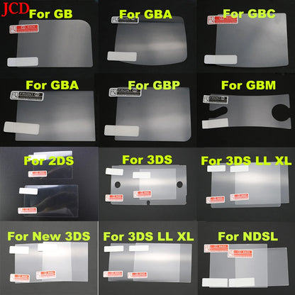 JCD 1pcs Top Bottom HD Clear Protective Film For GB GBA GBC GBA SP DSL NDSL For 2DS New 3DS XL LCD Screen Protector