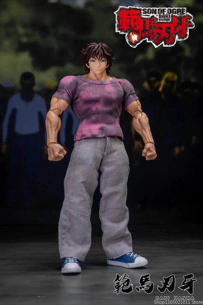 1/12 Scale Anime Baki Hanma Oni Action Figure Real Man Assembly Model Figurine Office Desktop Decoration Ornaments Boy'S Gifts