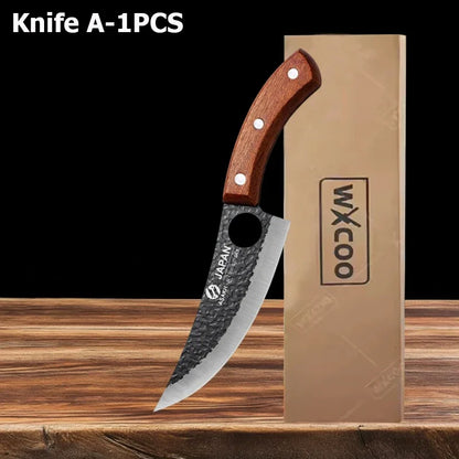 WXCOO Professional Kitchen Boning Knife Butcher Meat Cleaver Hand-Forged Household Fruit Slicing Vegetable Cutting Kitchen Knife