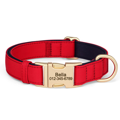 8 Colors Nylon Dog Collar Personalized Dog Collars Colorful Custom Pet ID Collars Necklace Breathable for Small Medium Dogs Pug