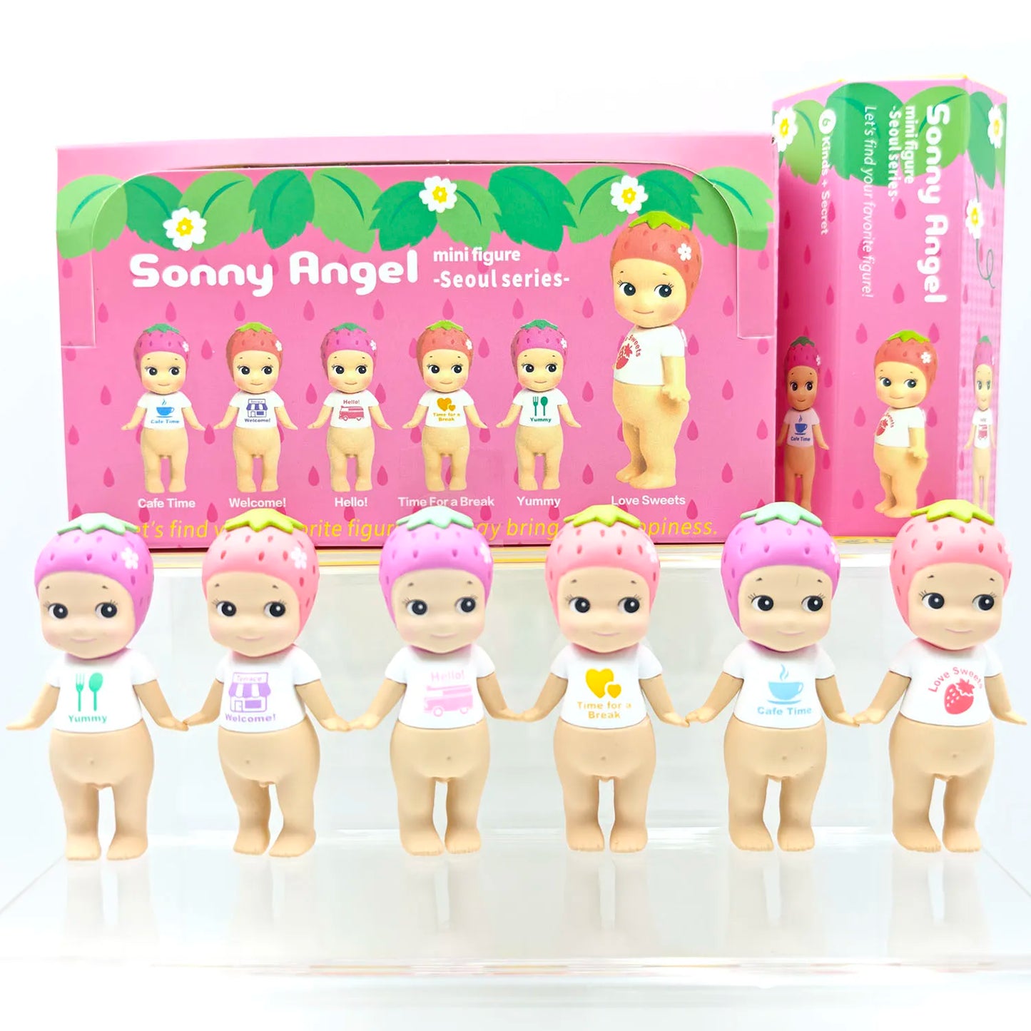 Sonny Angel Blind Box Toys Seoul Series Anime Action Figures Ornaments Strawberry Dolls Fans Children Christmas Birthday Gifts