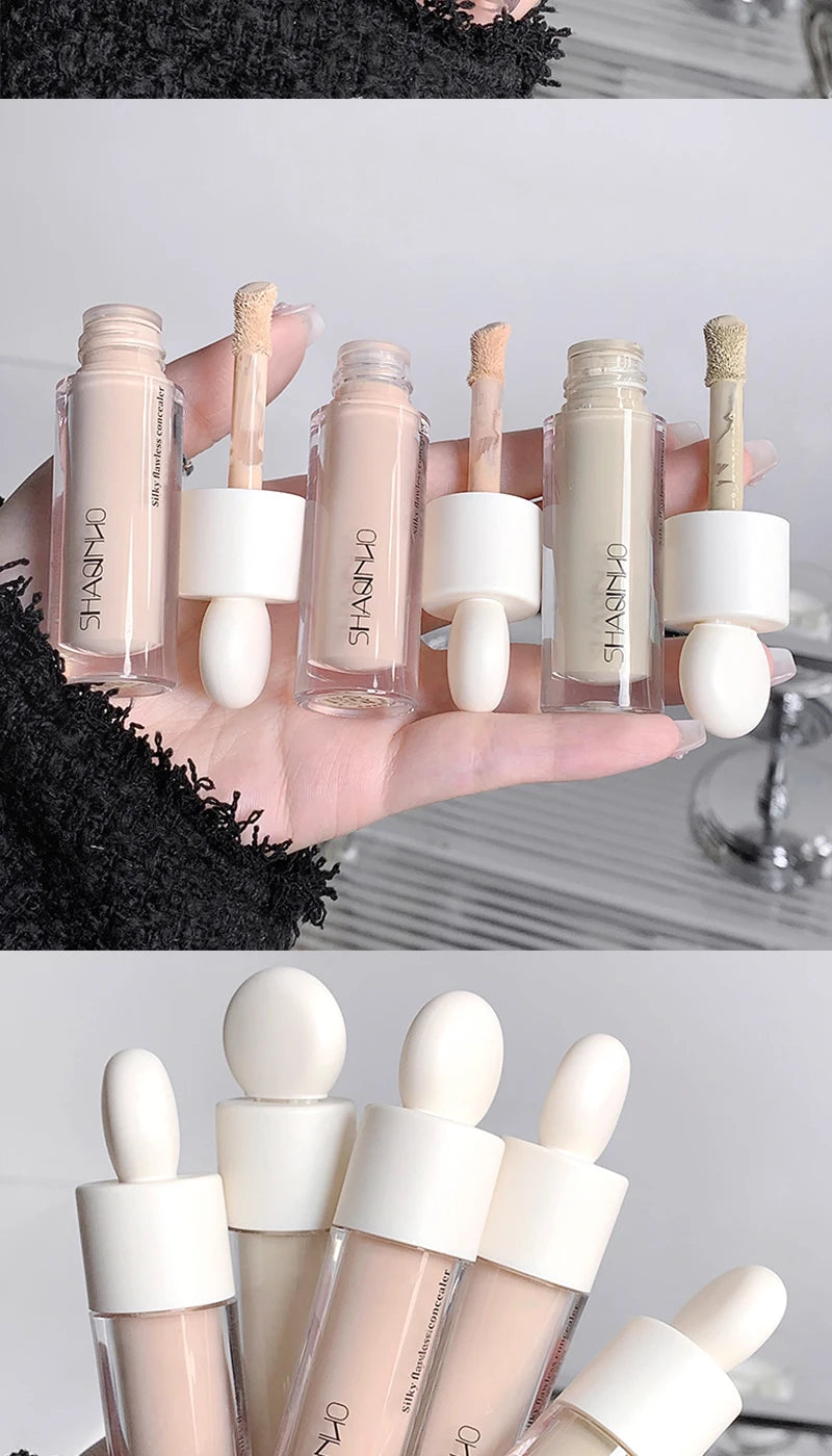 SHAQINUO Flawless Hydrating Concealer - Brightens Dark Circles & Smooths Tear Troughs | Long-lasting Formula, Non-cakey Finish
