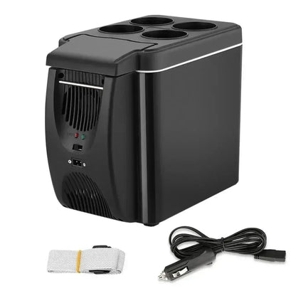 Car Refrigerator Mini Fridge Portable Freezer 12V DC Refrigerator Plug In Cooler Refrige 6L Thermoelectric Cooler For Fruits
