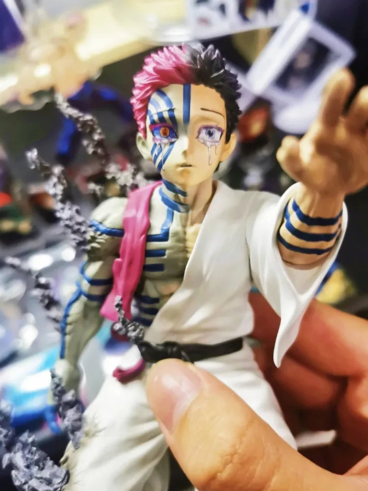 In Stock 13cm Demon Slayer Akaza Hakuji Anime Figure Model Doll Action Figurine Pvc Decoration Peripheral Desktop Ornament Toy