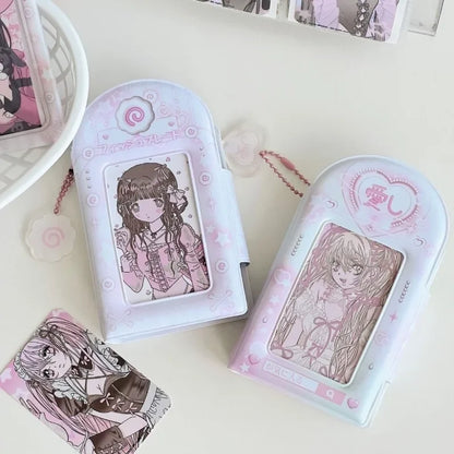 3 Inch 32 Slots Photo Album Collector Book Photocard Holder Card Holder Sweet Square Hollow INS Cartoon Album Cards Binder