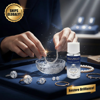 Jewelry Cleaning Liquid, Restore Luster, Remove Tarnish/Oil, Safe for Gold Silver Platinum & Diamonds, Rings/Necklaces/Earrings