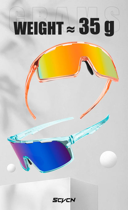 SCVCN Cycling Glasses MTB Road Bike Sunglasses UV400 Bicycle Glasses Protection Light Unisex Bike Sports Equipment