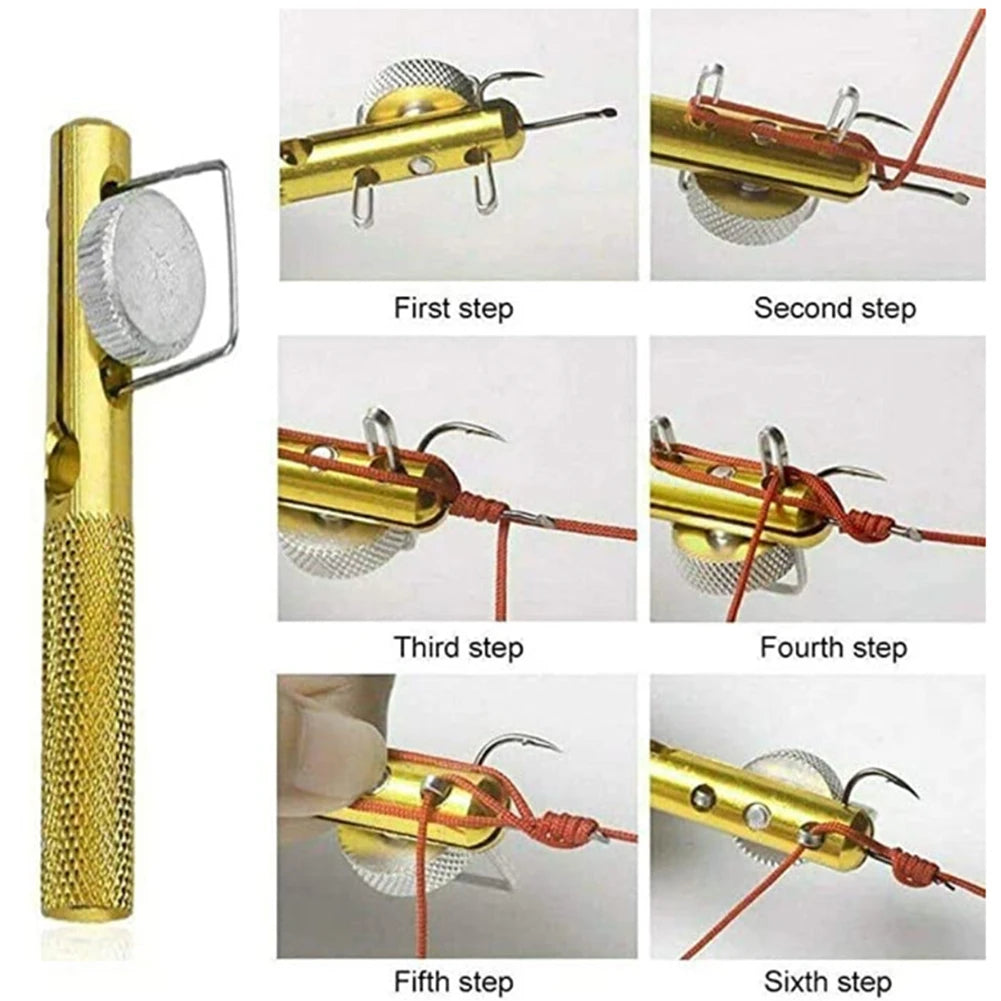 1pc Fishing Knot Quick Tying Tool Line Snip Hook Nipper Tie Knotter Outdoor Contactor Device Fishing Line Space