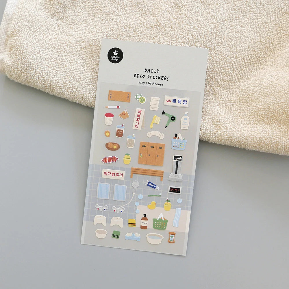 Korean Import Suatelier Travel Home Life Study Friend Stickers Scrapbooking Diy Journaling Diary Stationery Sticker School Gift
