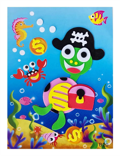 10/20pcs/lot 3D EVA Foam Sticker DIY Cartoon Animal Puzzle for Children Kids Multi-patterns Styles Toys for Children Gift