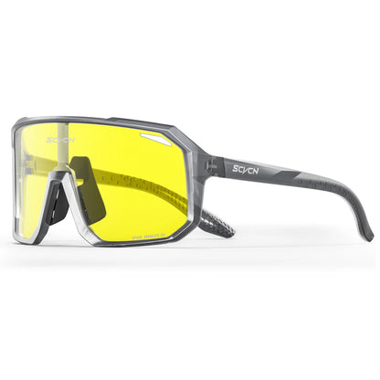 SCVCN New Yellow Polarized Cycling Sunglasses Men Bike MTB Driving Glasses Women Outdoor Sports Hiking Fishing UV400 Glasses