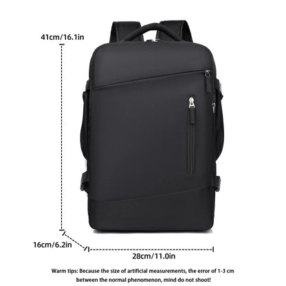 Large-capacity Oxford Travel Backpack, Men's And Women's Simple Leisure Backpack, Independent Shoe Compartment, Usb Interface