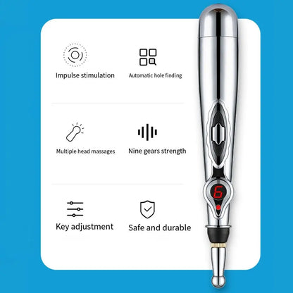 2/3/5 Heads Electronic Acupuncture Pen Safe Acupuncture Electric Massage Pen 9th Gear Meridian Energy Meridian Pen Neck